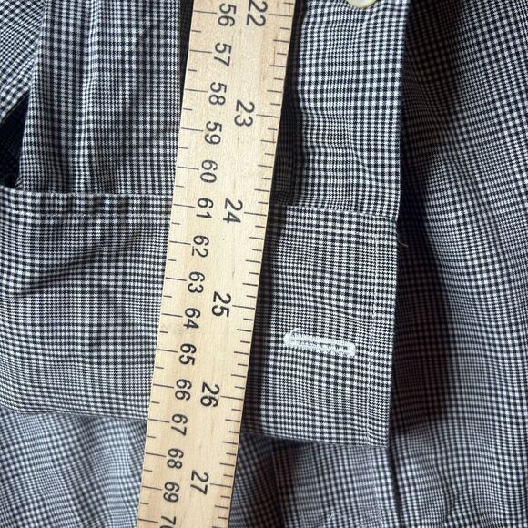 Polo By Ralph Lauren Estate Custom Fit 17.5 44 Plaid Black White Prince Of Wales - Picture 8 of 11